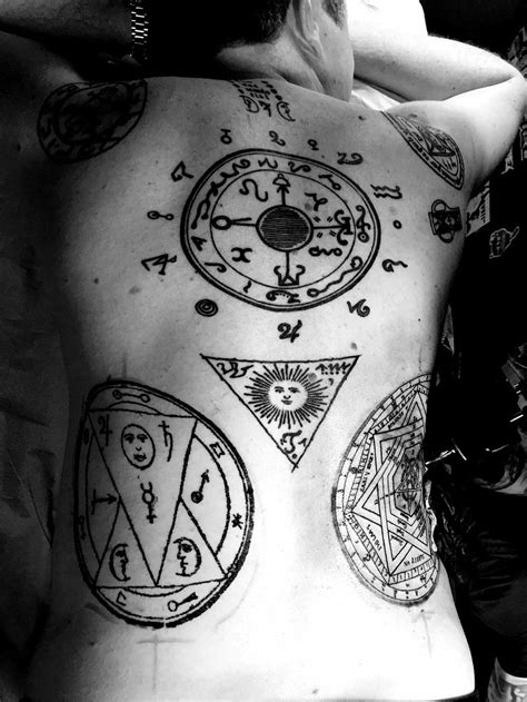 Occult symbols tattoos